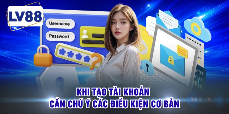 Khi tạo tài khoản cần chú ý các điều kiện cơ bản